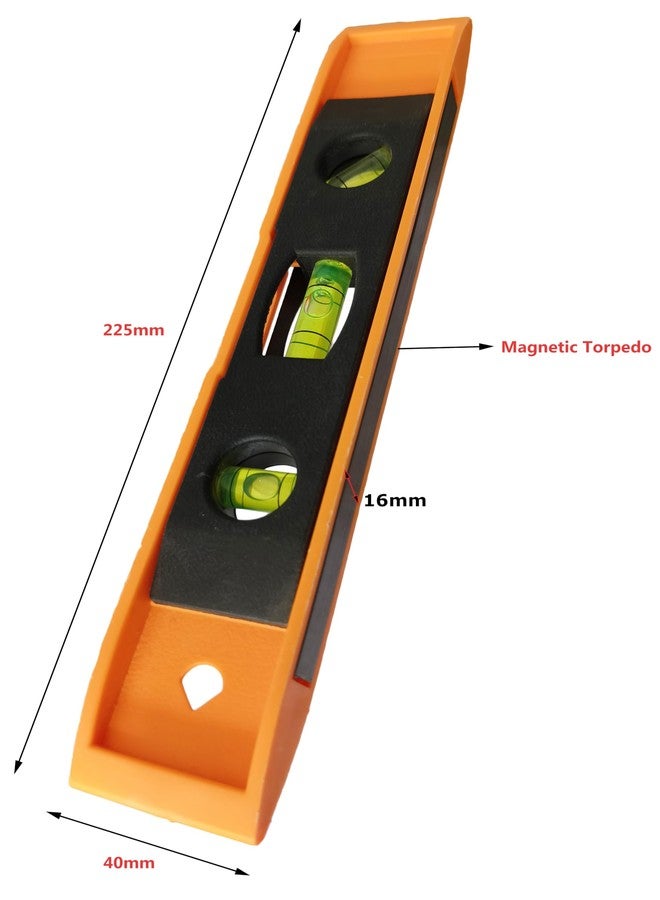 Inditrust ميزان تسوية مغناطيسي بلاستيكي من إنديتراست، 9 بوصات - Image 3